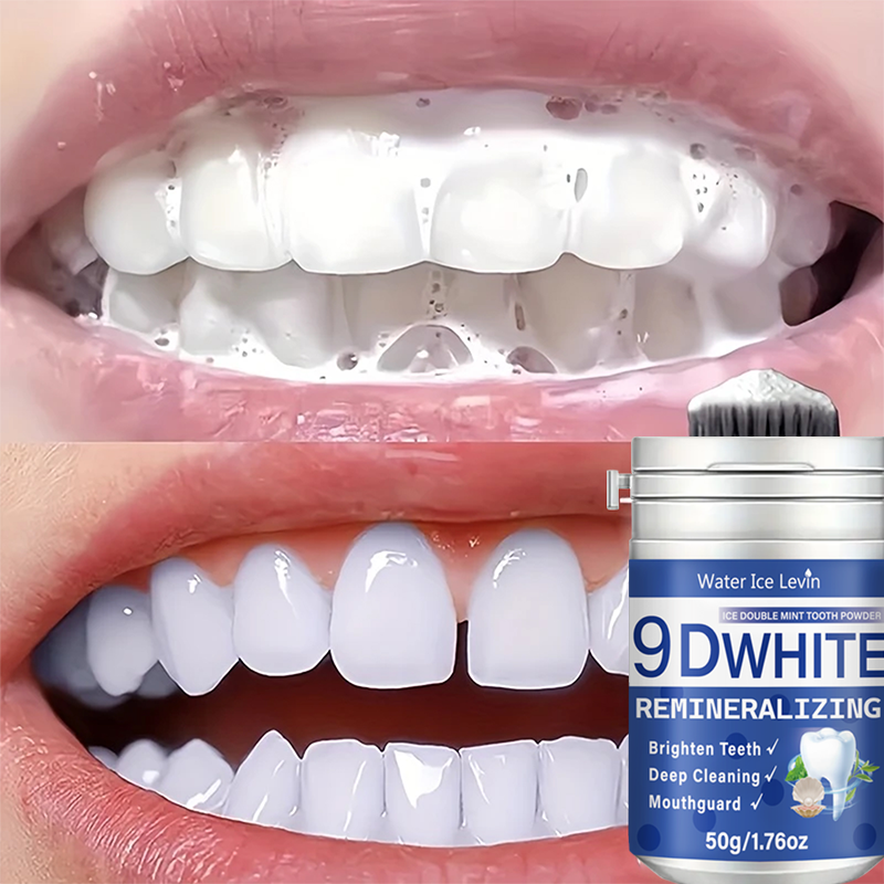 Teeth Whitening With Baking Soda - 9D White Remineralizing Tooth Powder Brightening
