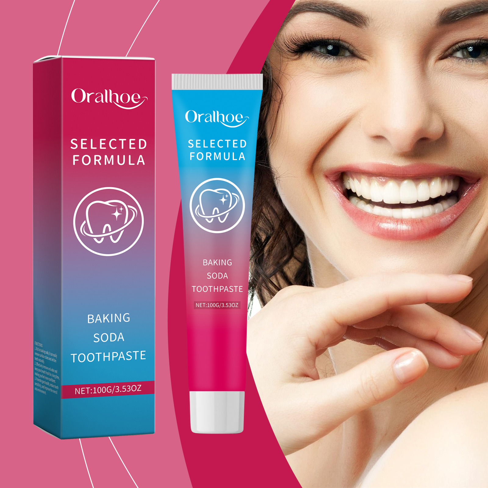 Teeth Whitening With Baking Soda - Oralhoe Baking Soda Toothpaste Whitening Teeth