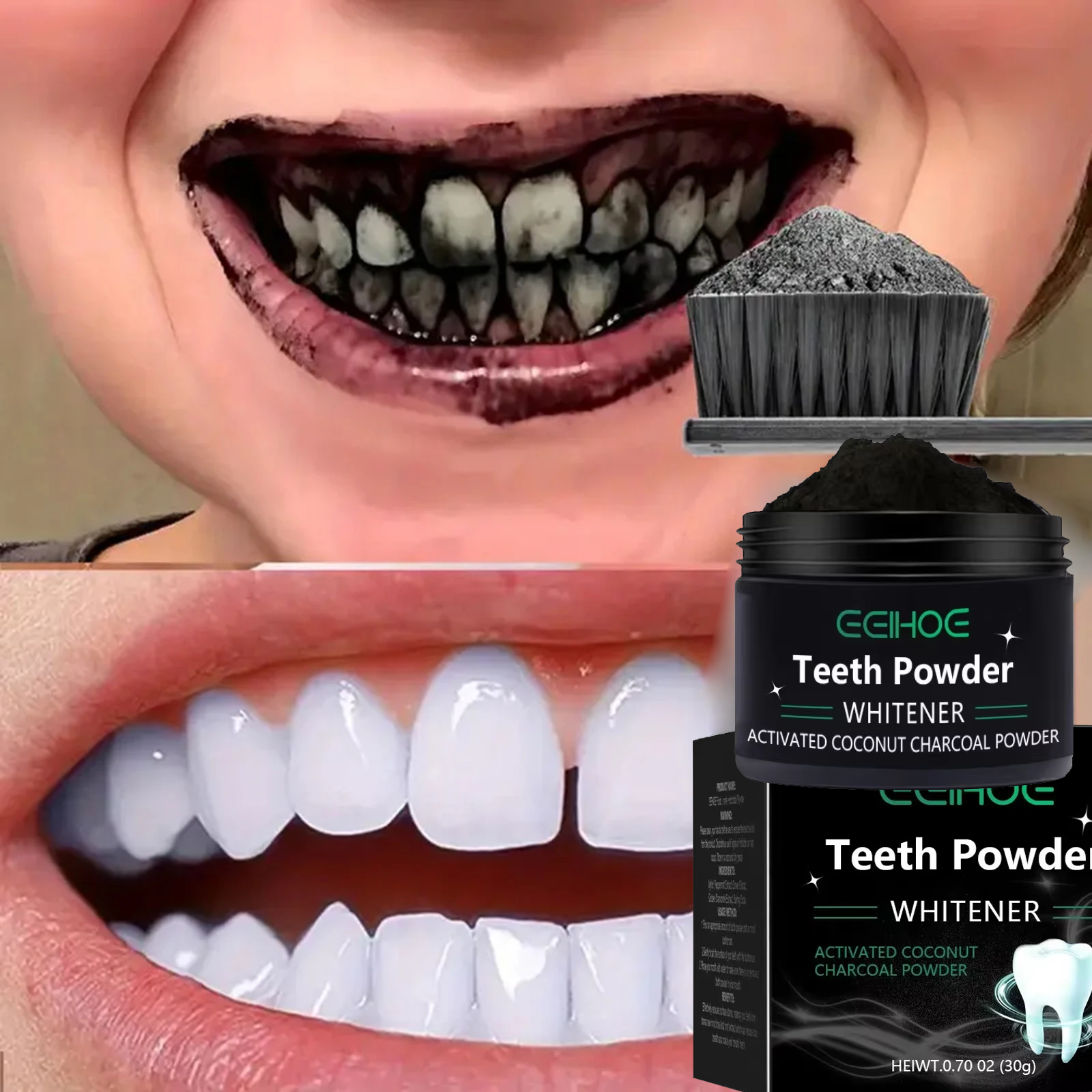 Teeth Whitening Hismile - Teeth Brightening Whitening Powder Deep Cleaning