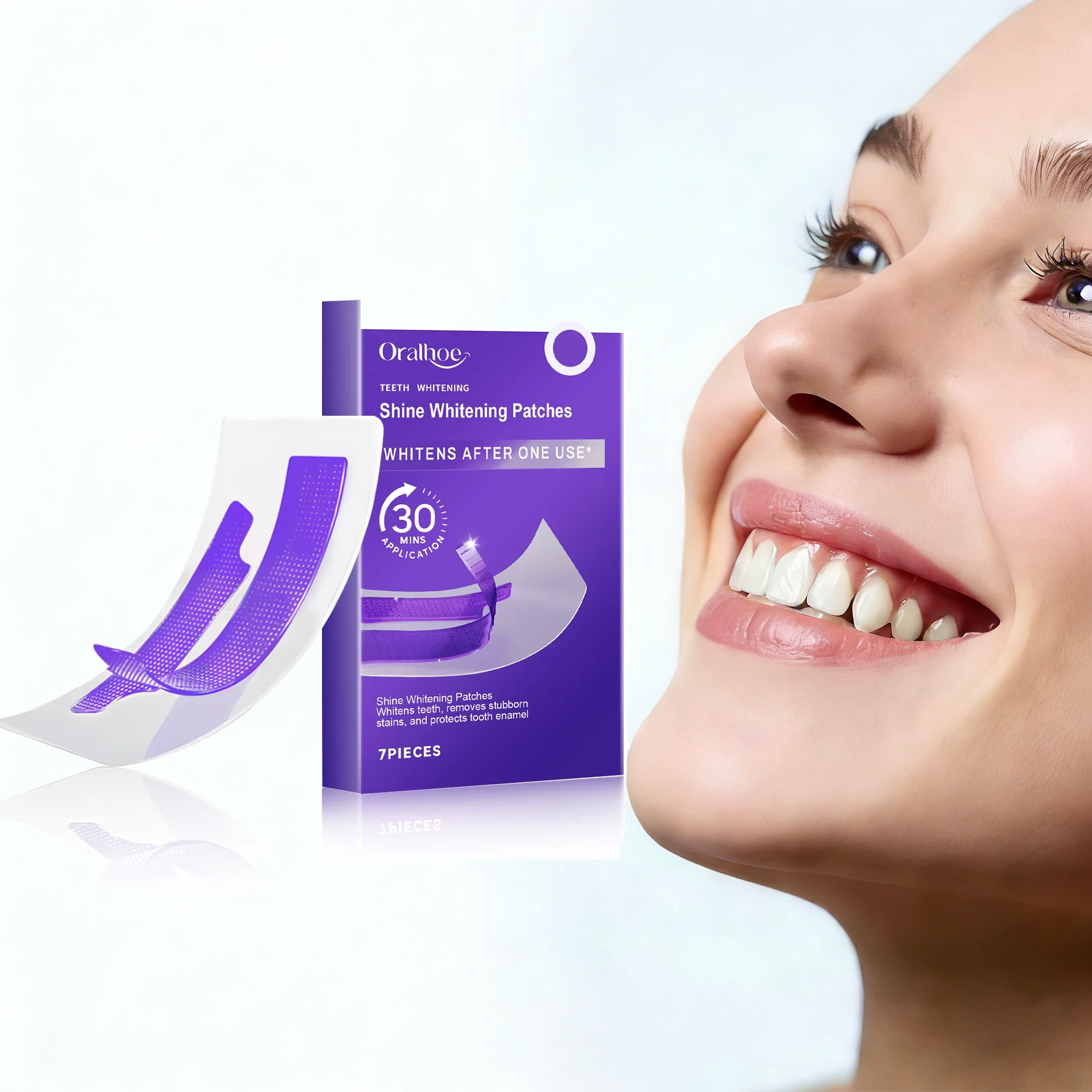 Teeth Whitening Strips Permanent - Purple Teeth Whitening Strips Brighten Tooth