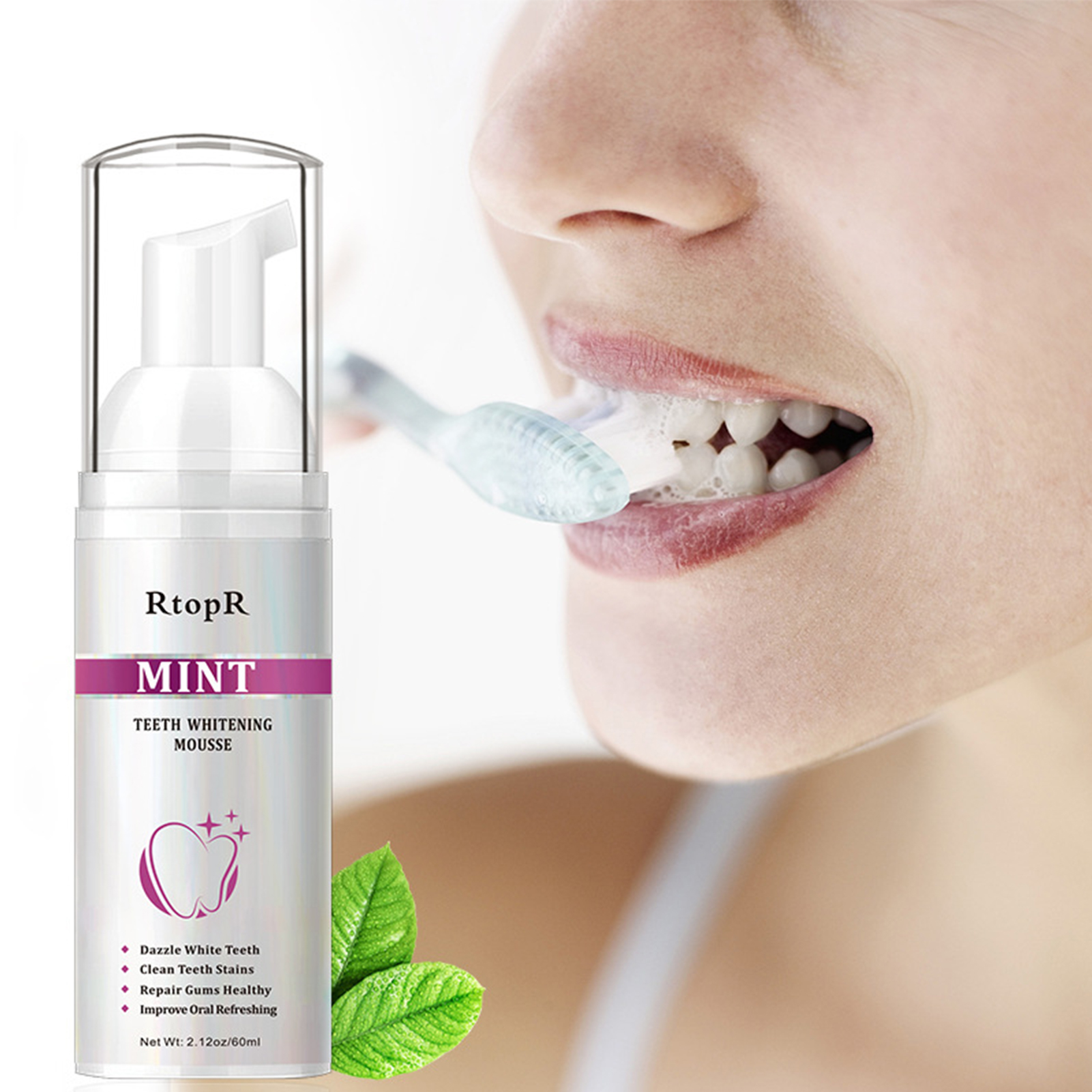 Teeth Whitening Mousse Mint Fo - Teeth Whitening With Baking Soda 评论和价格
