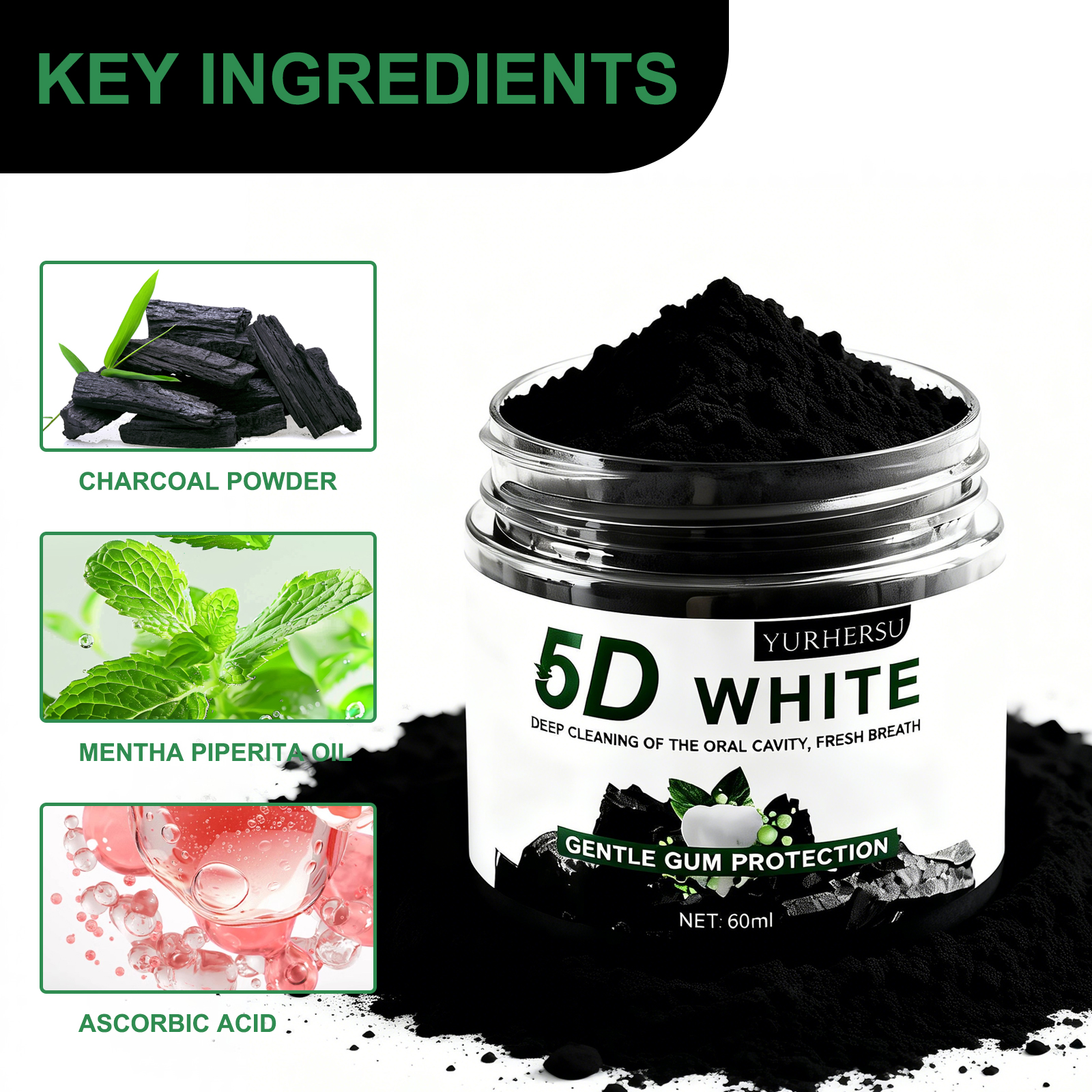 Bamboo Charcoal Teeth Whitenin - Teeth Whitening Ingredients 评论和价格