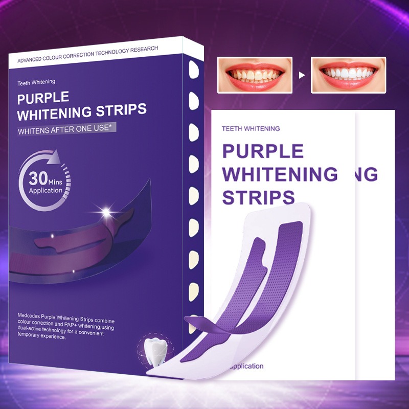 V34 Purple Glowing Dry Tooth S - Teeth Whitening Strips Permanent 评论和价格