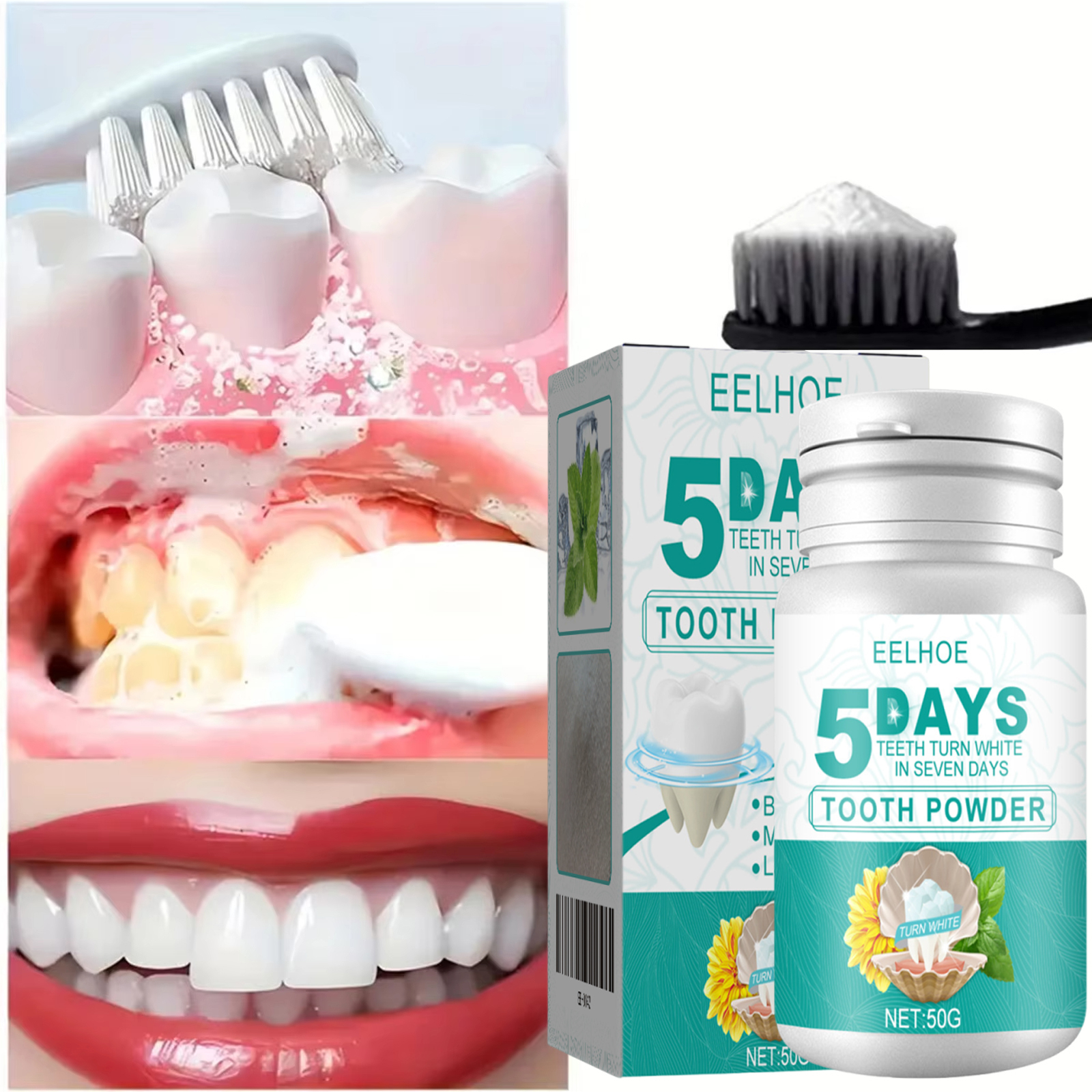 Mint Tooth Powder Fresh Breath - Teeth Whitening Ingredients 评论和价格