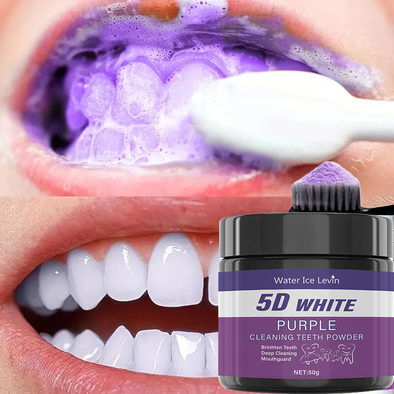 5D White Teeth Powder. Purple  - Teeth Whitening With Baking Soda 评论和价格