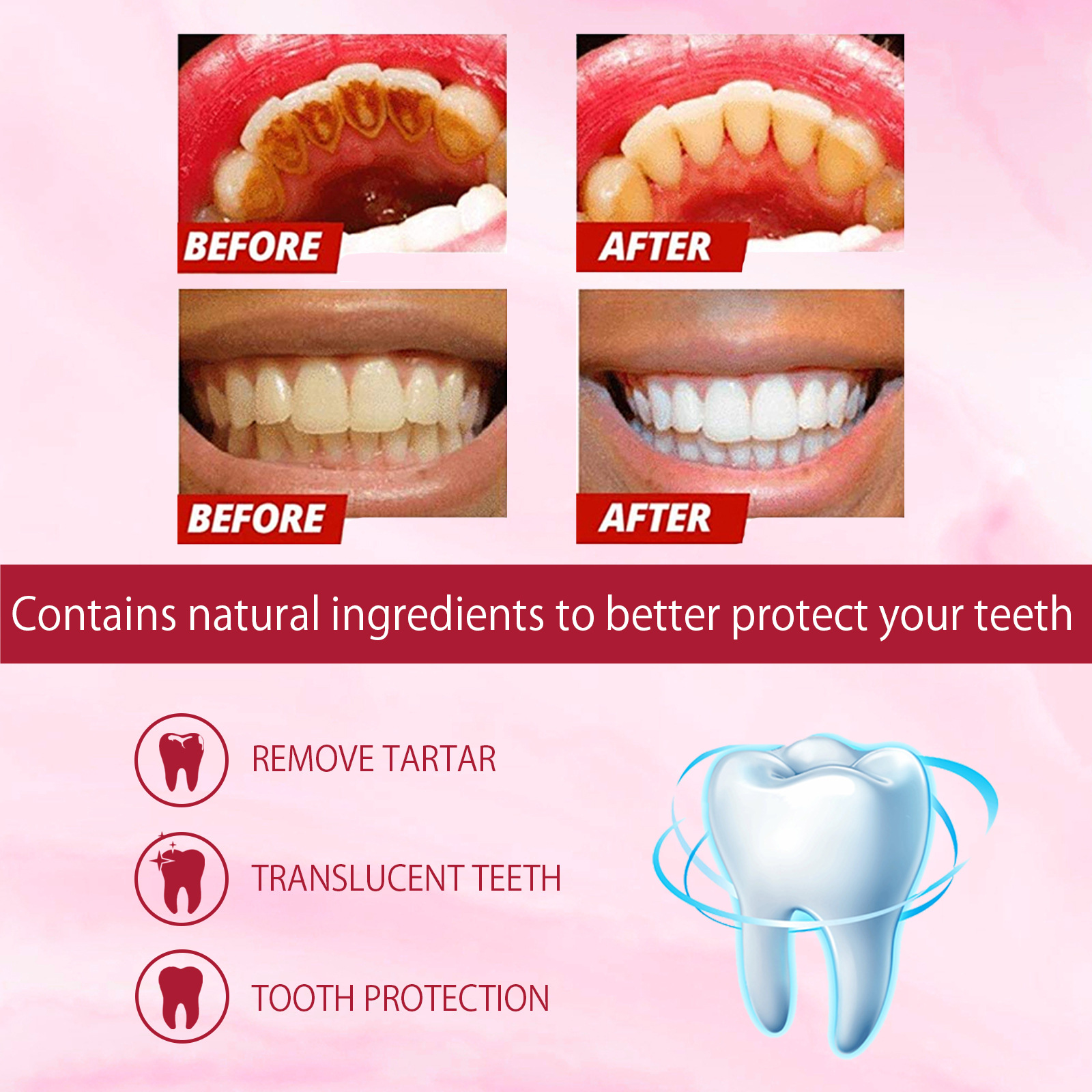 120g Probiotic Whitening Tooth - Teeth Whitening With Coconut Oil 评论和价格