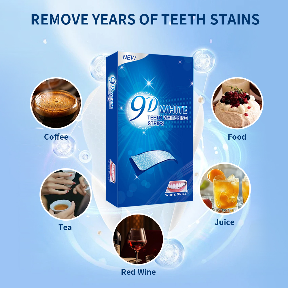 9D White Teeth Whitening Strip - Teeth Whitening Strips Permanent 评论和价格