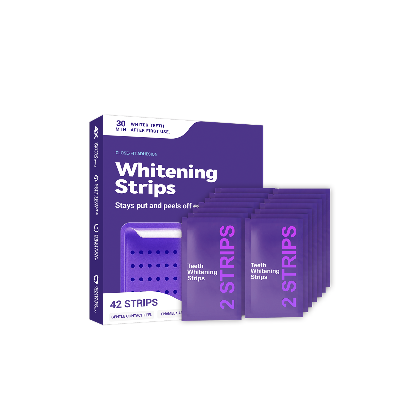 Purple Teeth Whitening Strips  - Teeth Whitening Strips Permanent 评论和价格