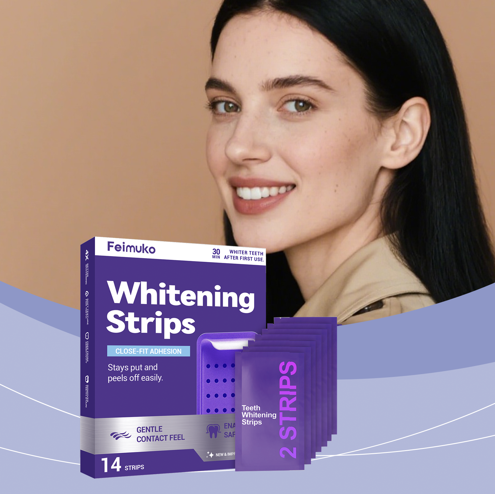 Purple Teeth Whitening Strips  - Teeth Whitening Strips Permanent 评论和价格