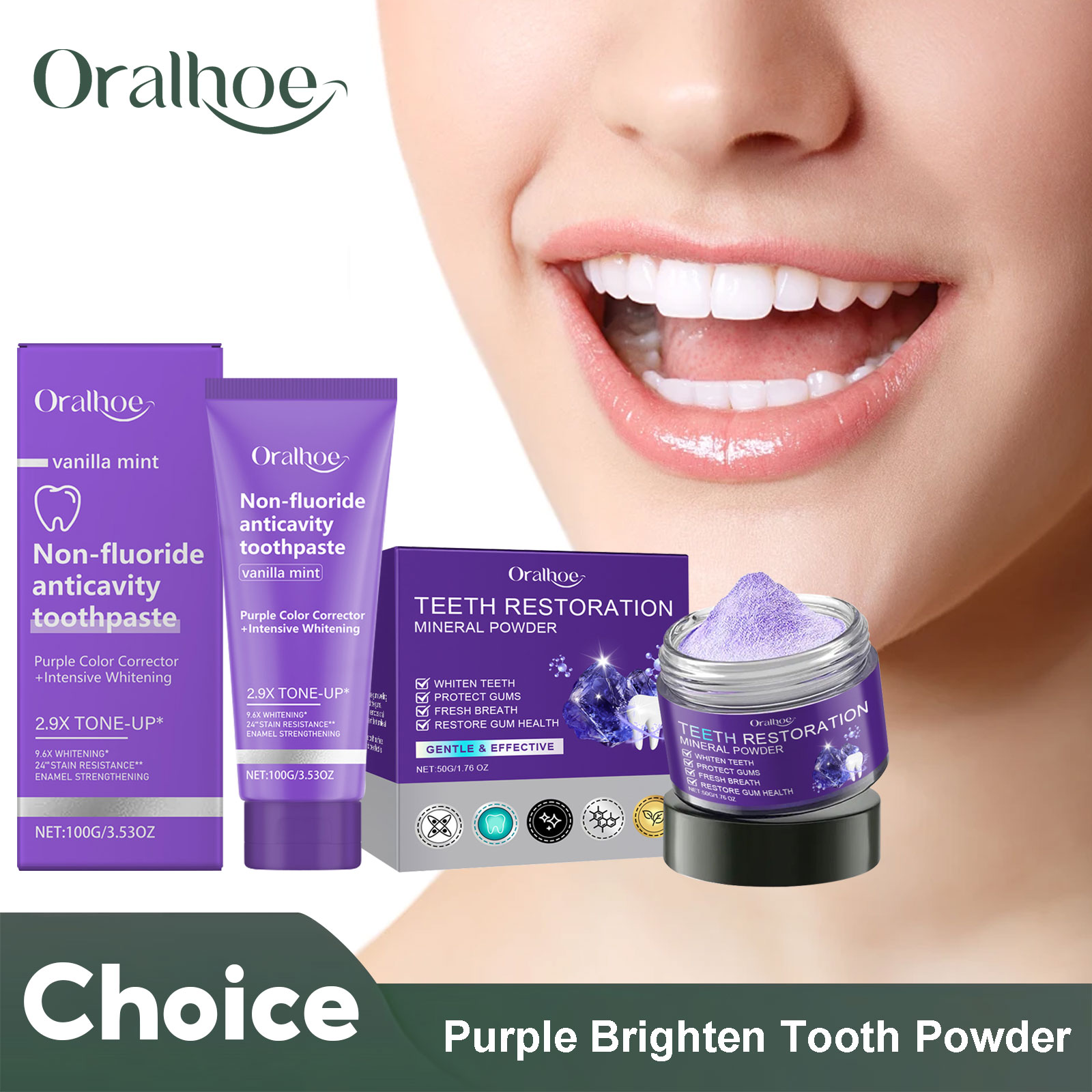 Teeth Restoration Mineral Powd - Teeth Whitening Hismile 评论和价格