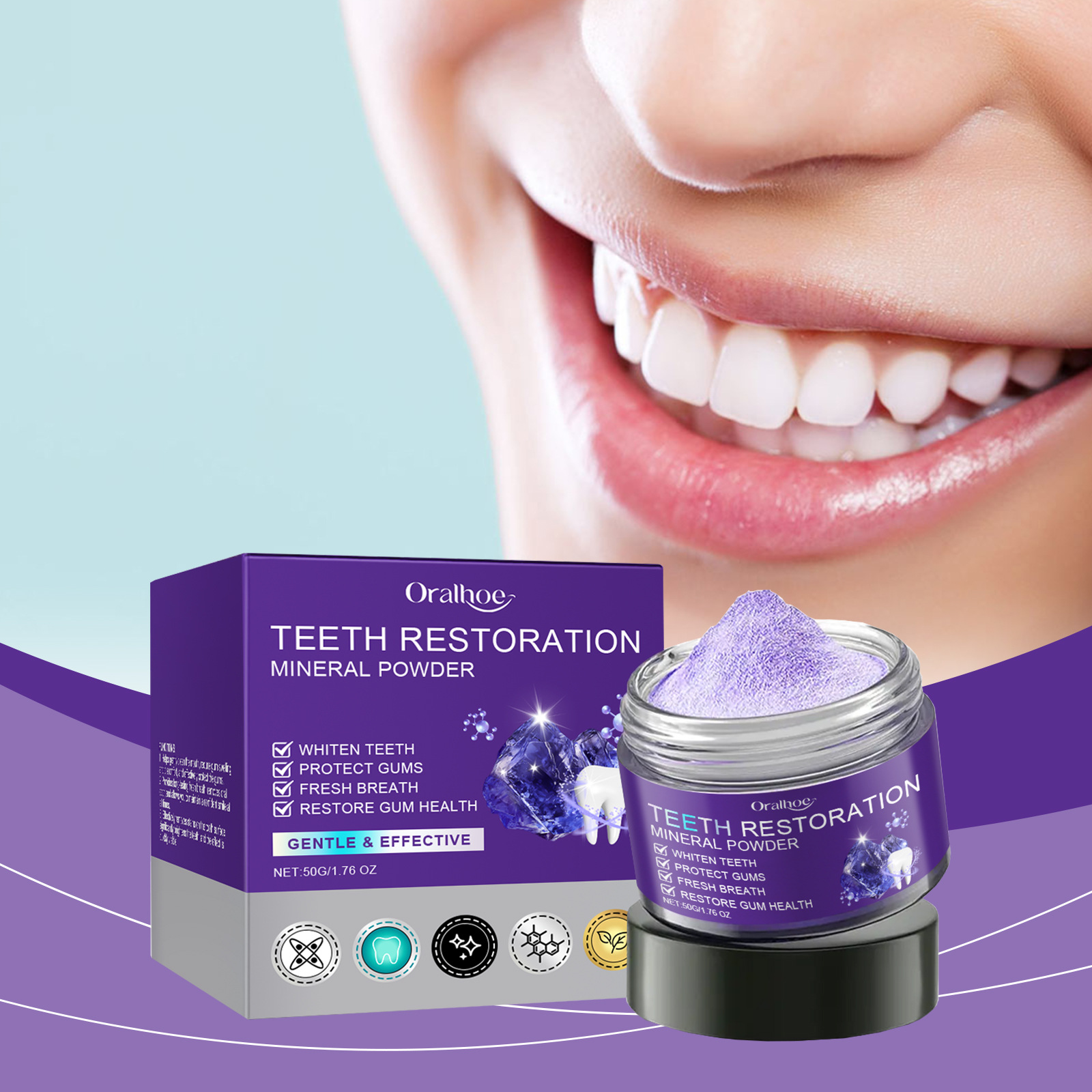 Teeth Restoration Mineral Powd - Teeth Whitening Hismile 评论和价格