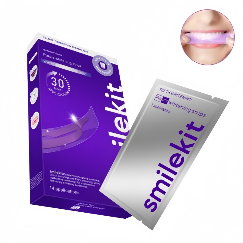 14 Pairs Purple Dental Strips  - Teeth Whitening Strips Permanent 评论和价格