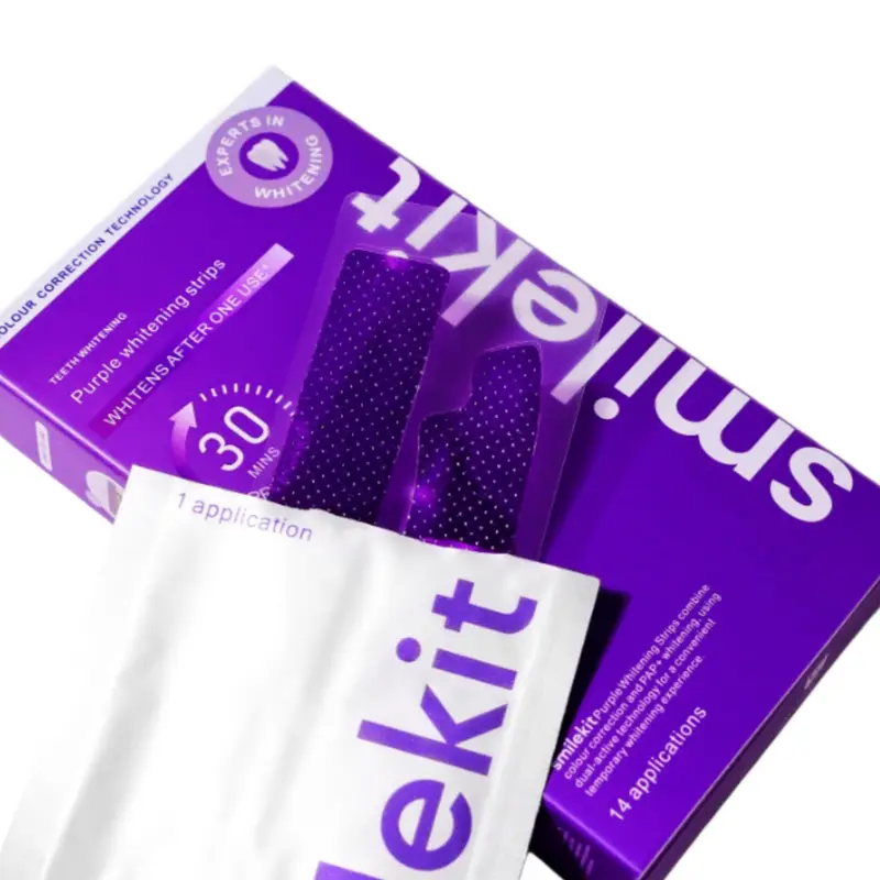 14 Pairs Purple Dental Strips  - Teeth Whitening Strips Permanent 评论和价格