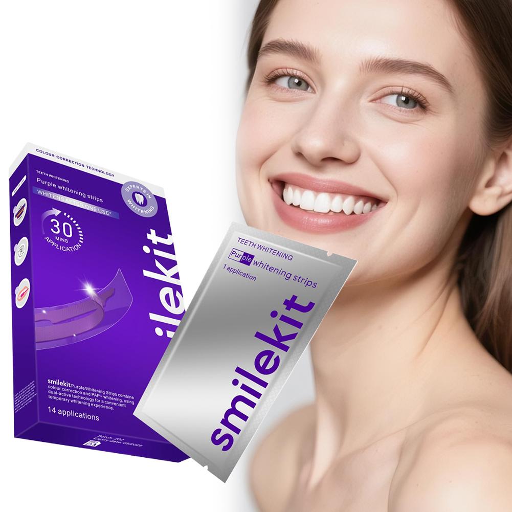 42Pairs Purple Teeth Whitening - Teeth Whitening Strips Permanent 评论和价格
