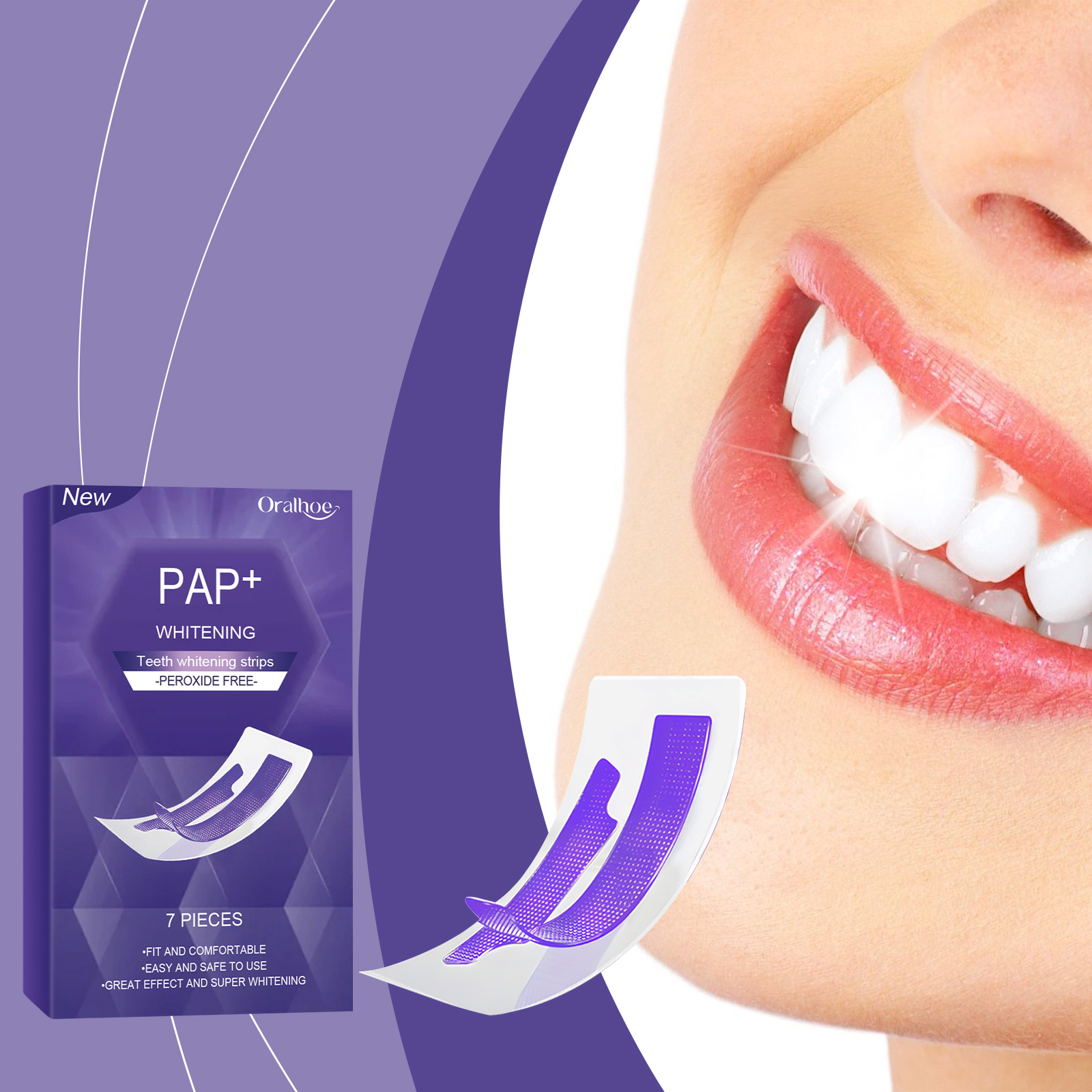 Purple Teeth Whitening Strips  - Teeth Whitening Strips Permanent 评论和价格